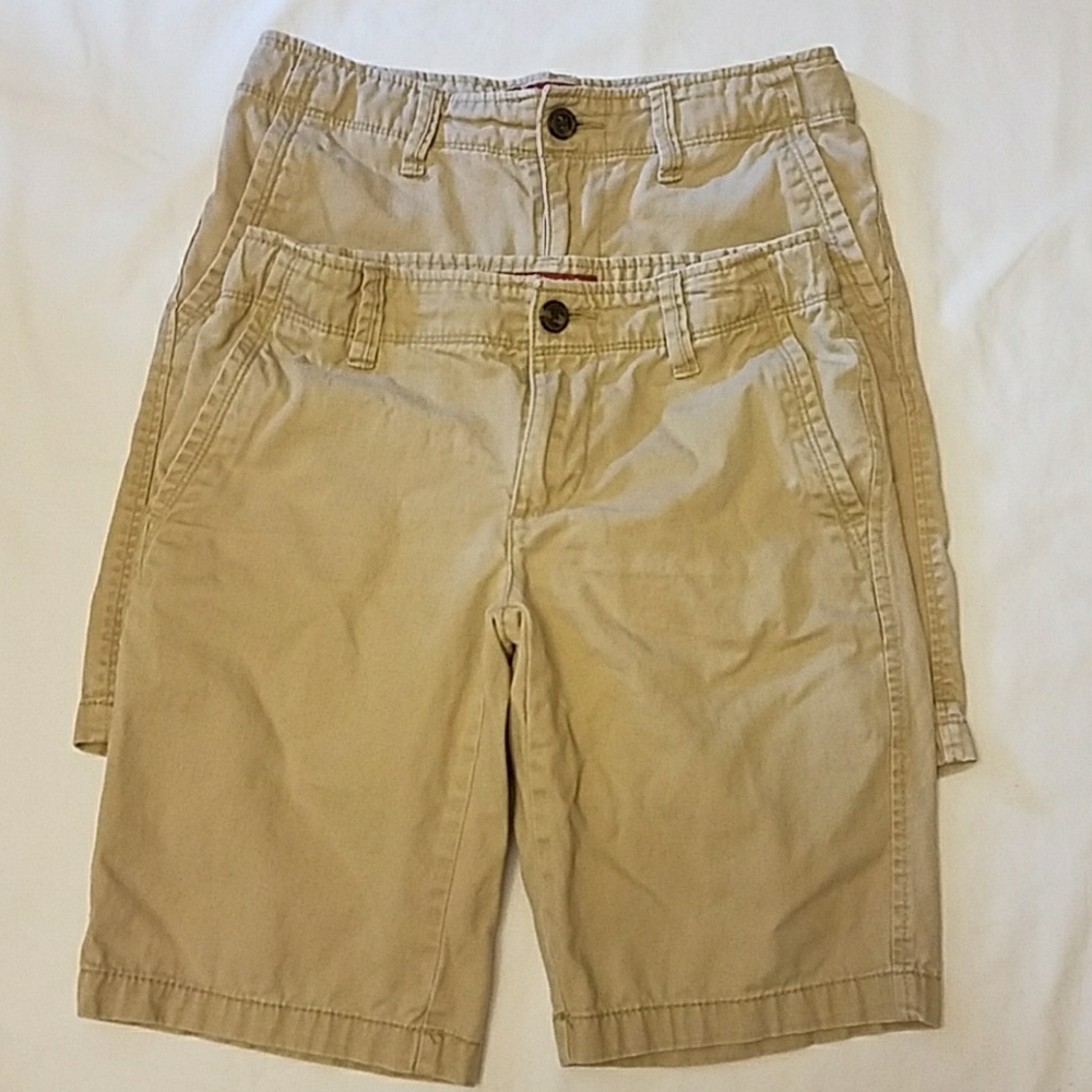 *BUNDLE* 2 pairs! Boys Khaki Shorts SIZE 10 Husky